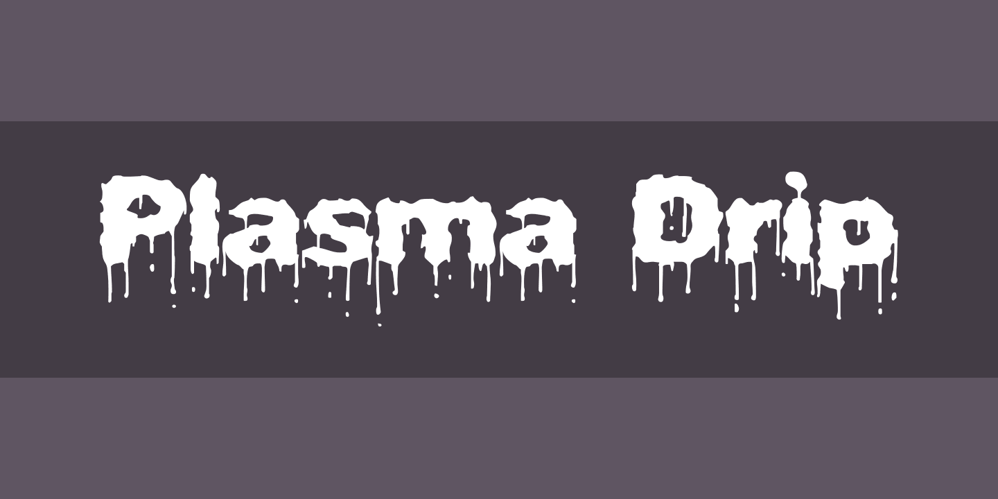 Пример шрифта Plasma Drip